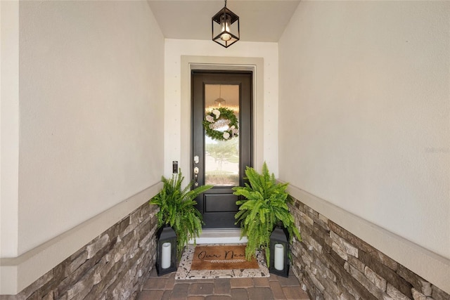 4108 Mellon Dr, Odessa, FL 33556 - property entrance featuring stone siding and stucco siding