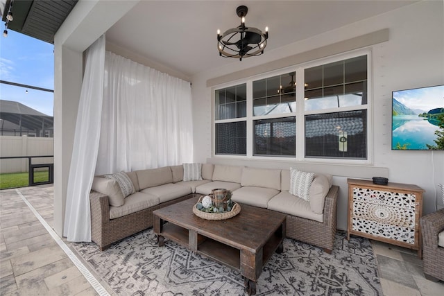 4108 Mellon Dr, Odessa, FL 33556 - view of patio featuring a ceiling fan and an outdoor hangout area