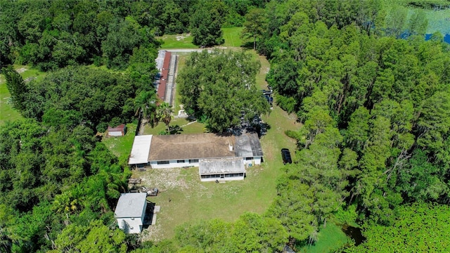 22129 Carson Dr, Land O Lakes, FL 34639 - bird's eye view featuring a forest view