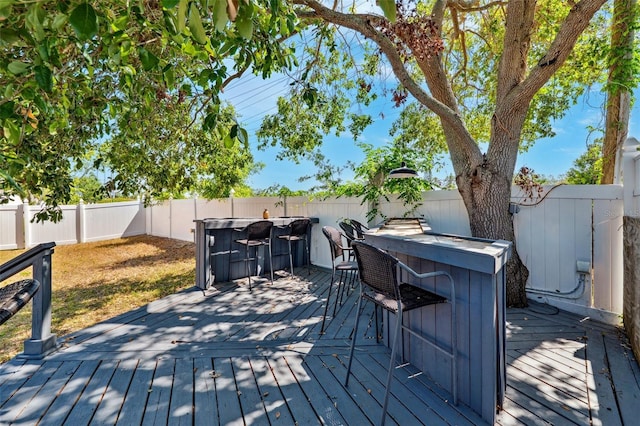 506 Spring Tree Ct, Tarpon Springs, FL 34689 - deck with a fenced backyard