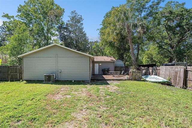 186 Grand Ave, Brooksville, FL 34604 - back of house featuring a deck and cooling unit