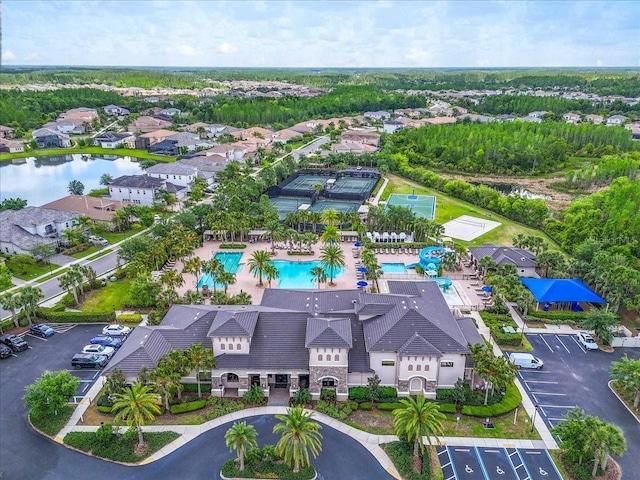 birds eye view of property