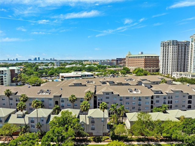 aerial view with a view of city
