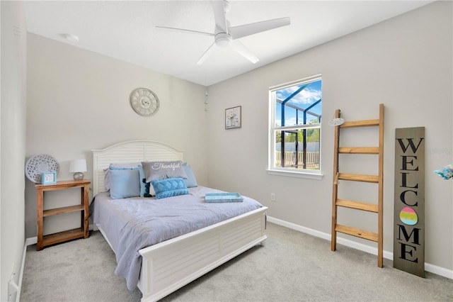 2511 Early Dawn Ct, Valrico, FL 33594 - carpeted bedroom with ceiling fan and baseboards