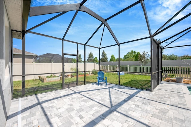 2511 Early Dawn Ct, Valrico, FL 33594 - view of patio / terrace featuring a fenced backyard and glass enclosure