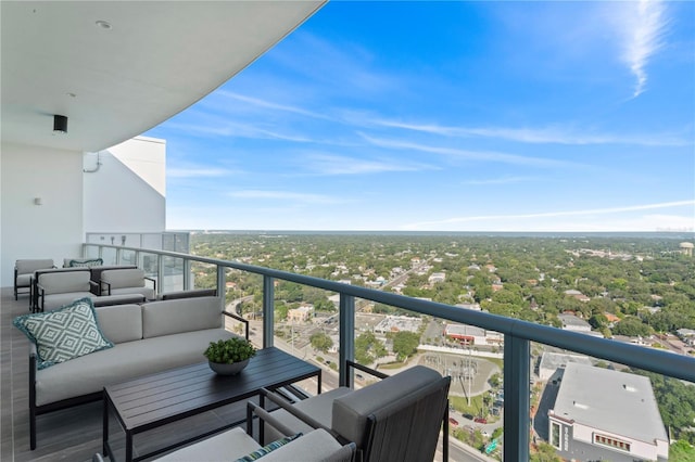 balcony featuring an outdoor hangout area