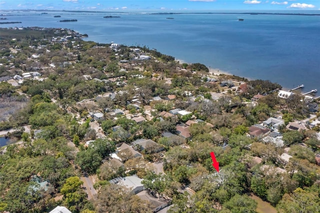 187 Sage Cir, Crystal Beach, FL 34681 - aerial view of property and surrounding area with a nearby body of water and nearby suburban area
