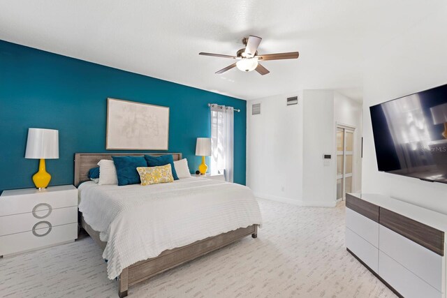 3325 W Wallcraft Ave, Tampa, FL 33611 - bedroom featuring visible vents, baseboards, and ceiling fan