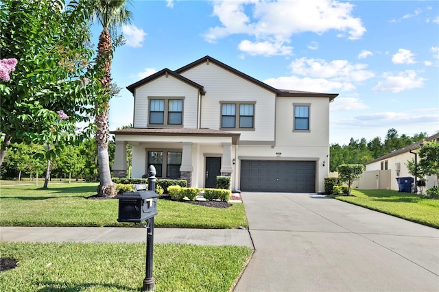 21383 Southern Charm Dr, Land O Lakes, FL 34637 - view of front of property featuring a front yard, an attached garage, and concrete driveway
