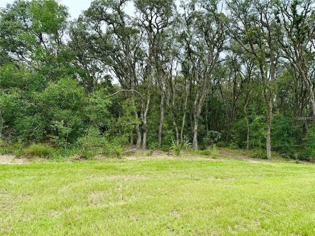 view of landscape with a view of trees
