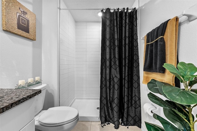 36519 Garden Wall Way, Zephyrhills, FL 33541 - bathroom featuring a shower stall, vanity, and tile patterned floors