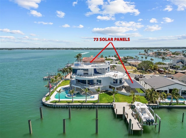 12650 7th St E, Treasure Island, FL 33706 - bird's eye view with a water view