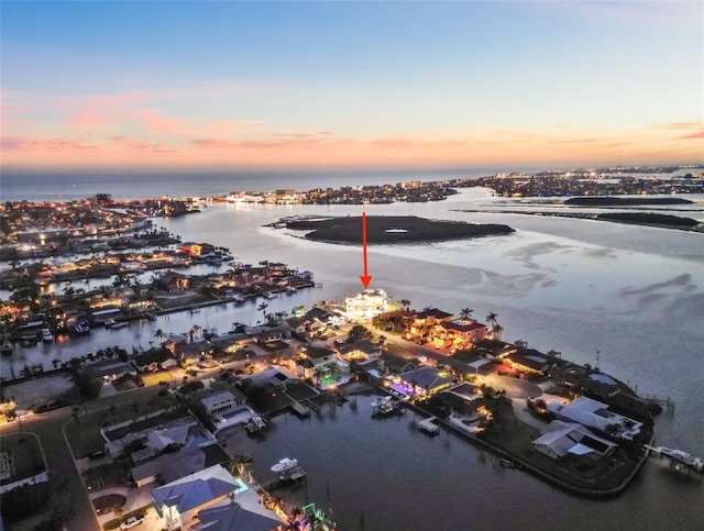 12650 7th St E, Treasure Island, FL 33706 - drone / aerial view featuring a water view