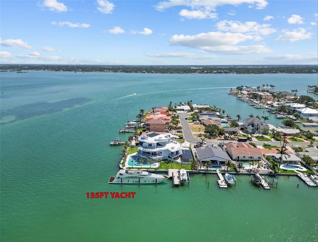 12650 7th St E, Treasure Island, FL 33706 - bird's eye view featuring a water view
