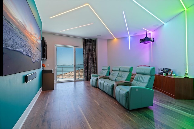 12650 7th St E, Treasure Island, FL 33706 - home theater with wood finished floors and baseboards