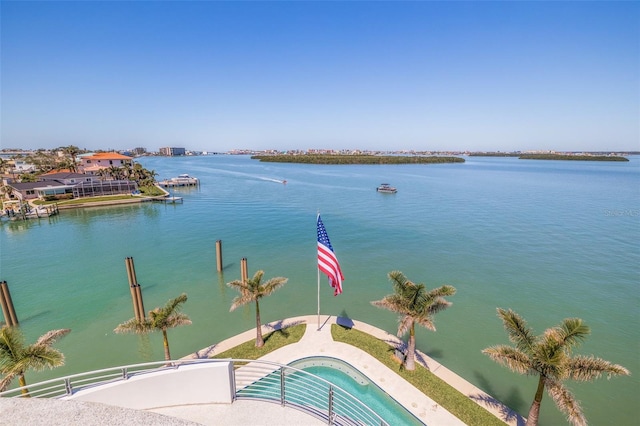 12650 7th St E, Treasure Island, FL 33706 - dock area featuring a water view