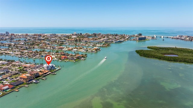 12650 7th St E, Treasure Island, FL 33706 - bird's eye view with a water view