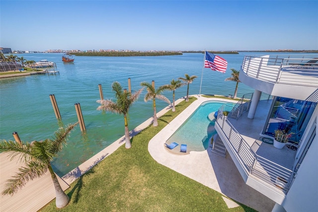 12650 7th St E, Treasure Island, FL 33706 - outdoor pool with a water view