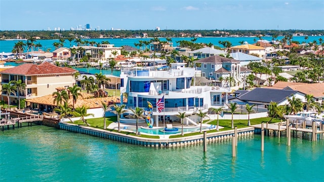 12650 7th St E, Treasure Island, FL 33706 - drone / aerial view with a water view