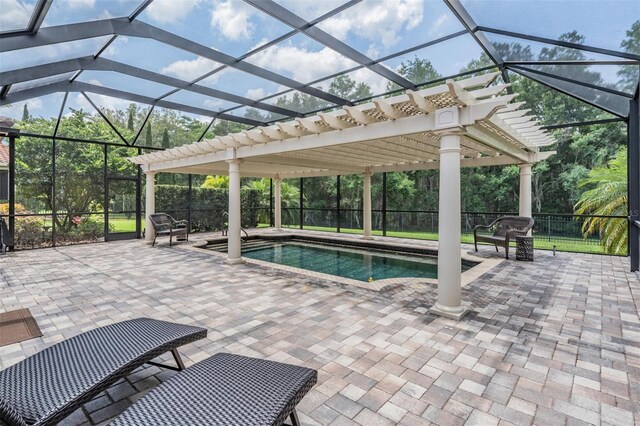 1509 Amarone Pl, Lutz, FL 33548 - view of pool with a patio area and a pergola