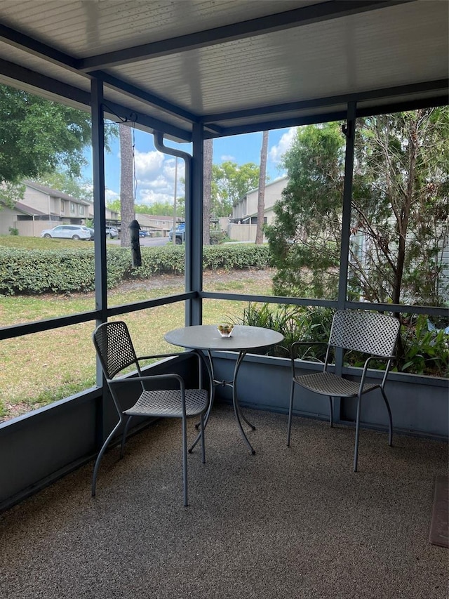view of sunroom / solarium