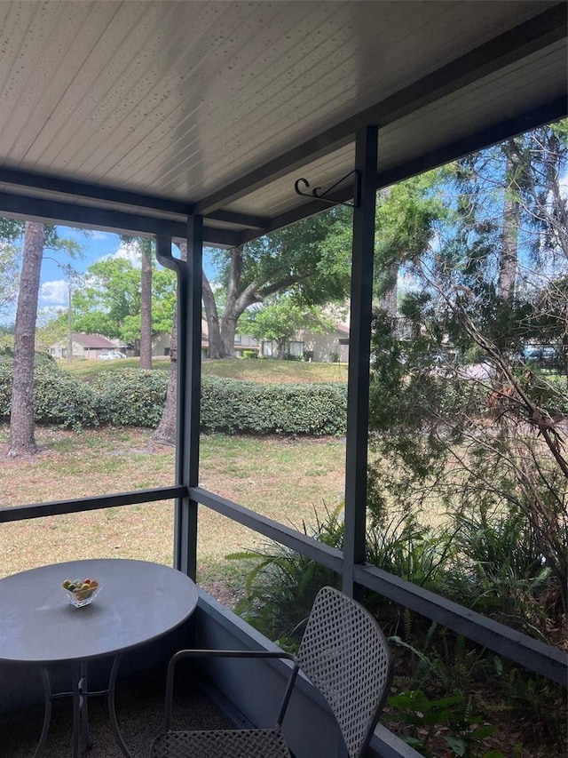view of sunroom / solarium