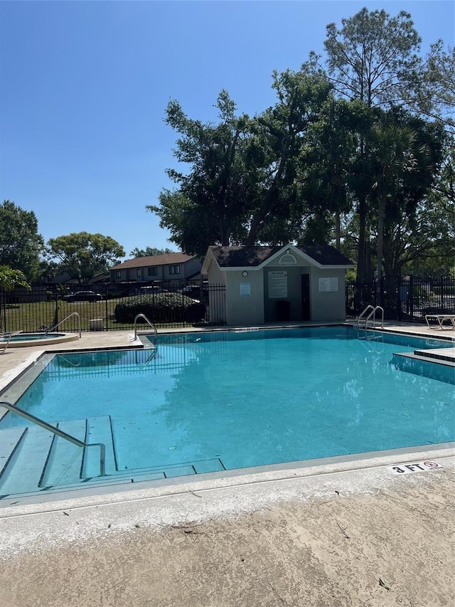 pool with fence