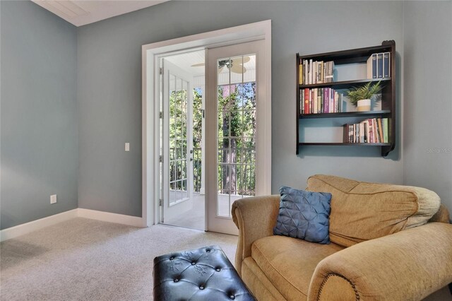 16420 Iola Woods Trl, Dade City, FL 33523 - sitting room with baseboards and carpet floors