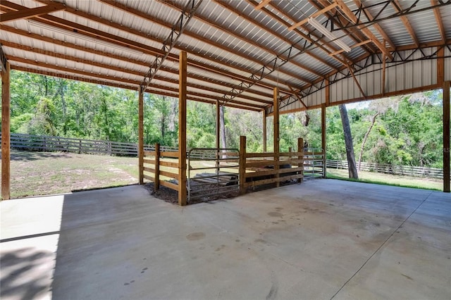 16420 Iola Woods Trl, Dade City, FL 33523 - view of patio / terrace featuring an outbuilding and an exterior structure