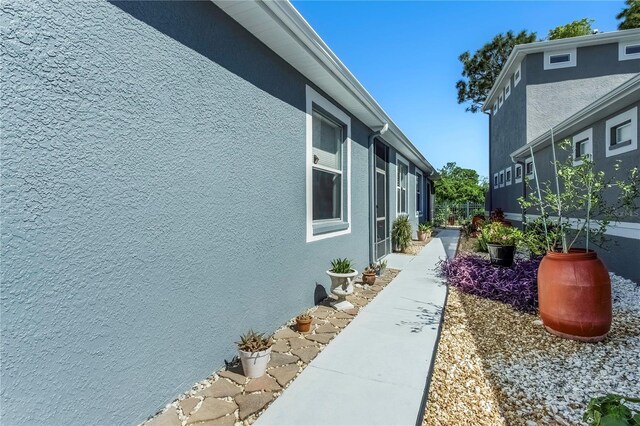 8116 Sanguinelli Rd, Land O Lakes, FL 34637 - view of side of home with fence and stucco siding