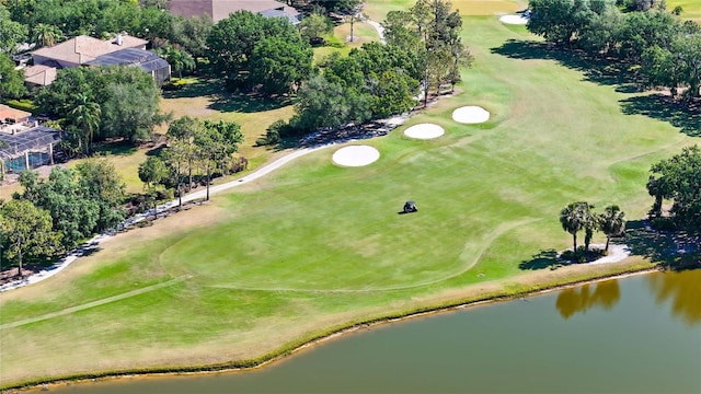 9159 Highland Ridge Way, Tampa, FL 33647 - birds eye view of property featuring view of golf course and a water view