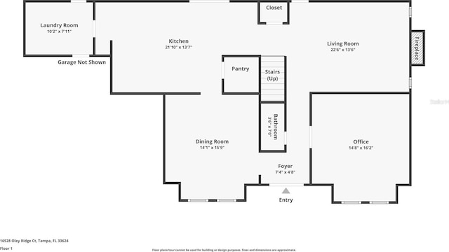 16528 Oley Ridge Ct, Tampa, FL 33624 - floor plan
