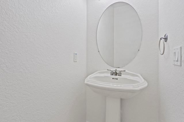 20123 Bay Cedar Ave, Tampa, FL 33647 - bathroom featuring a textured wall and a sink