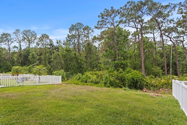 20123 Bay Cedar Ave, Tampa, FL 33647 - view of yard featuring fence and a wooded view