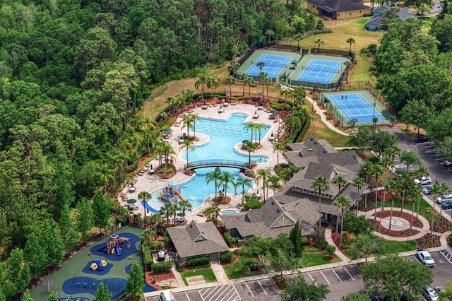 20123 Bay Cedar Ave, Tampa, FL 33647 - bird's eye view with a view of trees