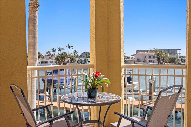 5353 Gulf Blvd Unit B103, St Pete Beach, FL 33706 - balcony featuring a water view