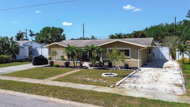 5931 33rd Ave N, Saint Petersburg, FL 33710 - view of front facade featuring a gate, fence, stucco siding, concrete driveway, and a front yard