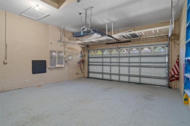 27318 Sora Blvd, Wesley Chapel, FL 33544 - garage featuring a garage door opener and electric panel
