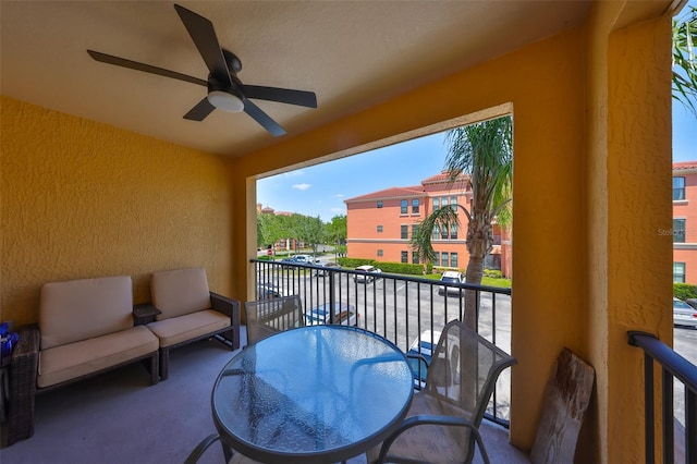 2739 Via Capri Unit 1024, Clearwater, FL 33764 - balcony featuring a ceiling fan