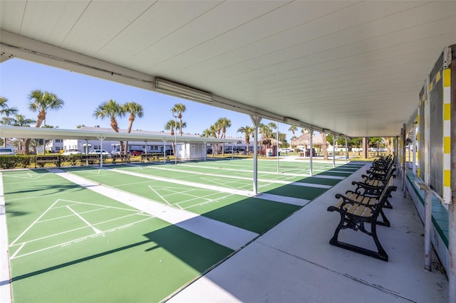 view of community featuring shuffleboard