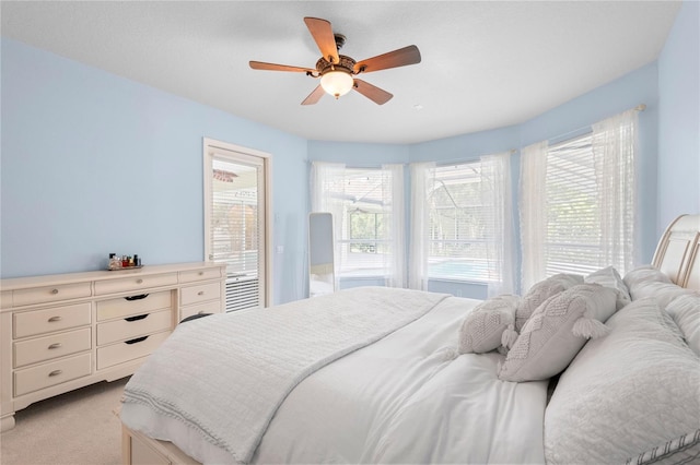 17206 Emerald Chase Dr, Tampa, FL 33647 - bedroom with light carpet and a ceiling fan