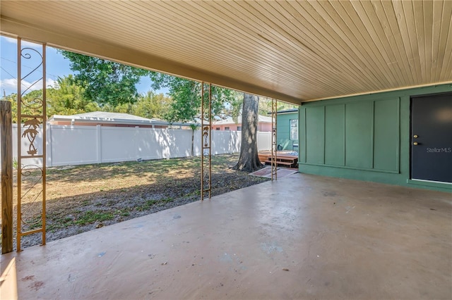 view of patio featuring a fenced backyard
