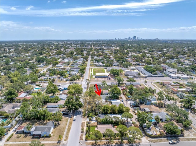bird's eye view featuring a residential view