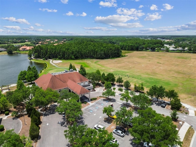 6006 Chellas Ct, Lutz, FL 33558 - drone / aerial view featuring a water view and golf course view