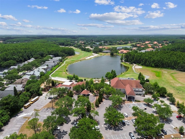 6006 Chellas Ct, Lutz, FL 33558 - aerial perspective of suburban area featuring a golf club and a nearby body of water