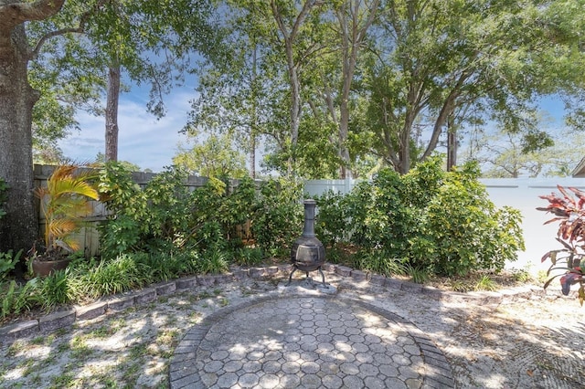 exterior space featuring a fenced backyard