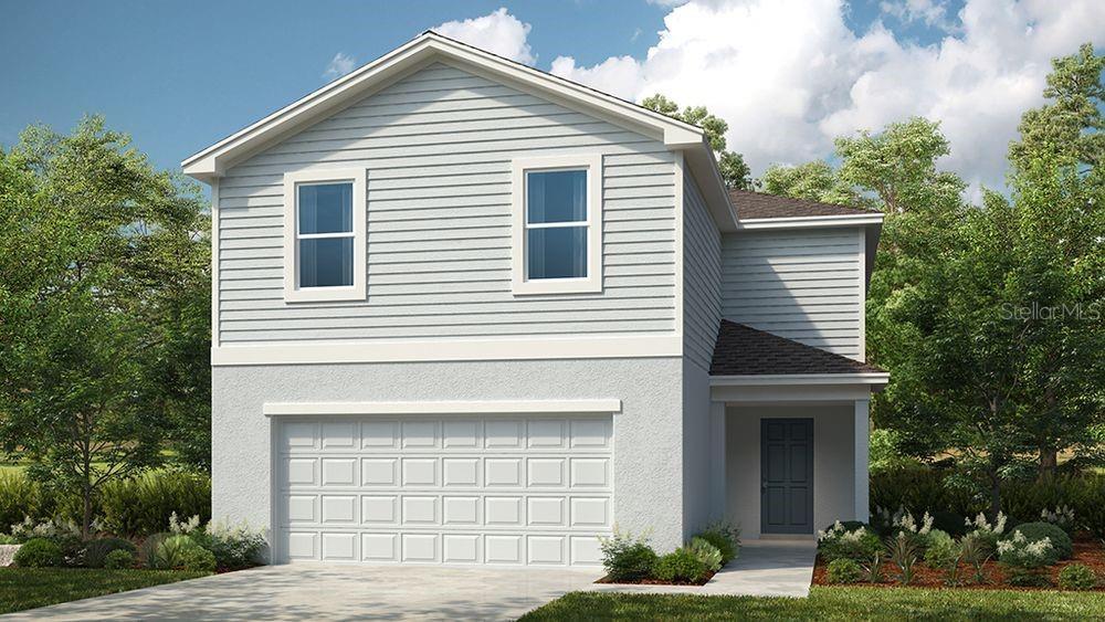 12422 Gust Ct, Hudson, FL 34669 - traditional-style home with a garage, a shingled roof, driveway, and stucco siding