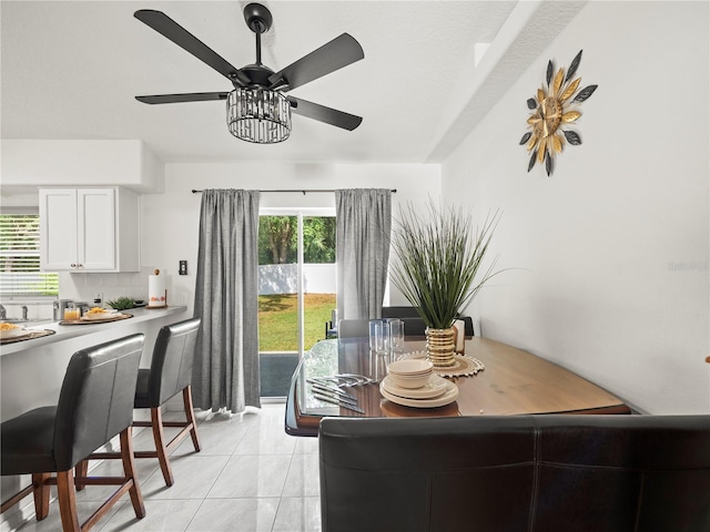 30 N Kaufman Ter, Inverness, FL 34453 - dining area featuring ceiling fan