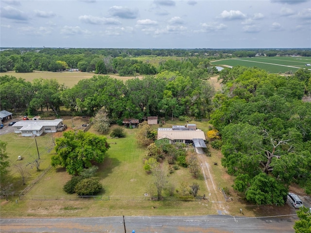 bird's eye view with a rural view
