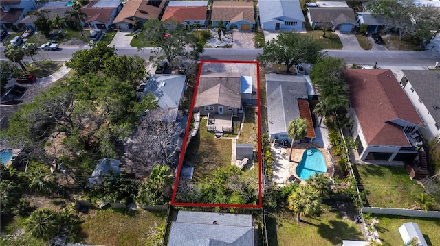 bird's eye view featuring a residential view